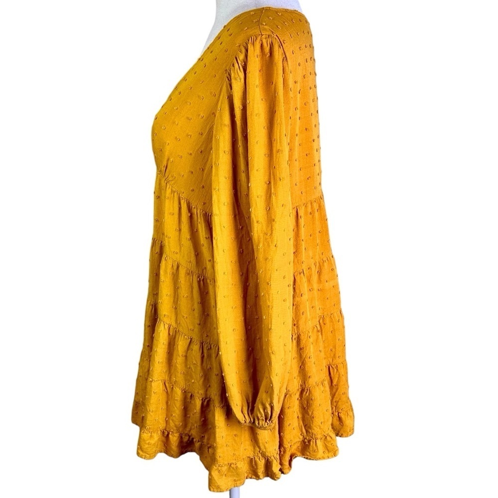 Urban Outfitters Gold Ruffled Tiered Sundress Size XS - Picture 5 of 11